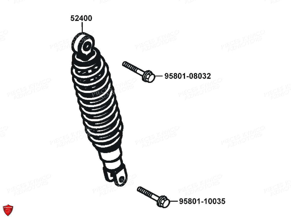 AMORTISSEUR KYMCO AGILITY VEHIPOSTE E2