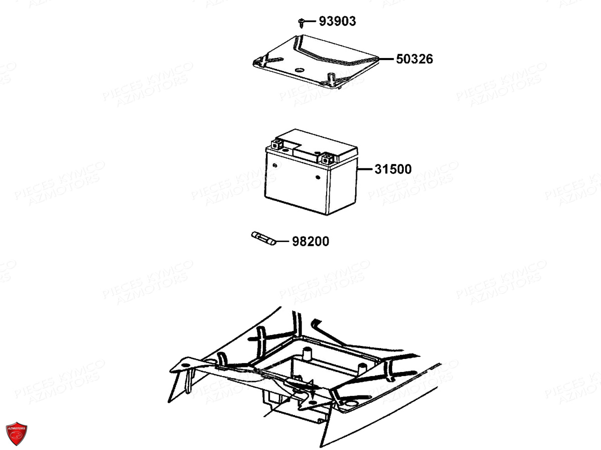 BATTERIE YTX7A-BS YUASA (ORIGINE) KYMCO pour BATTERIE de AGILITY VEHIPOSTE E2