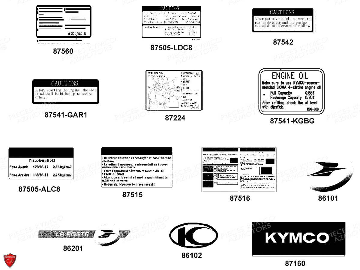 DECORS KYMCO AGILITY VEHIPOSTE E2