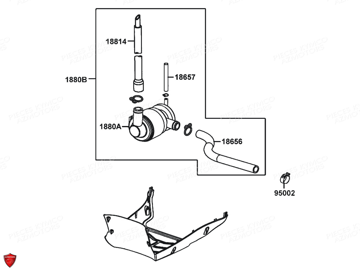 Reniflard KYMCO Pieces AGILITY VEHIPOSTE 50 4T EURO2 (KG10DA/KG10DH)
