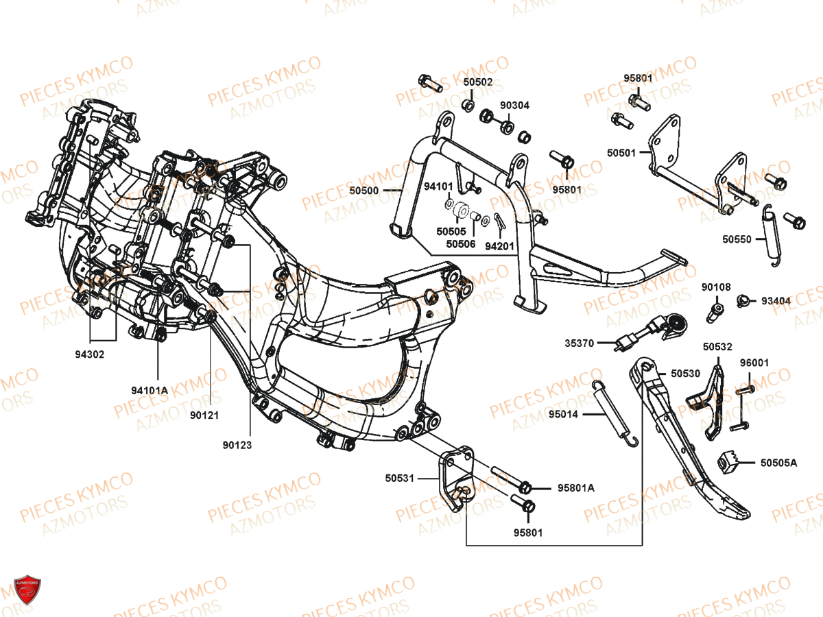 Bequille KYMCO AK 550 4T EURO 4 (SAA1AA)