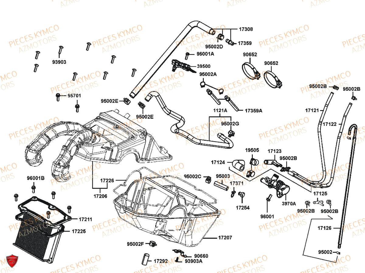 BOITE A AIR KYMCO AK 550