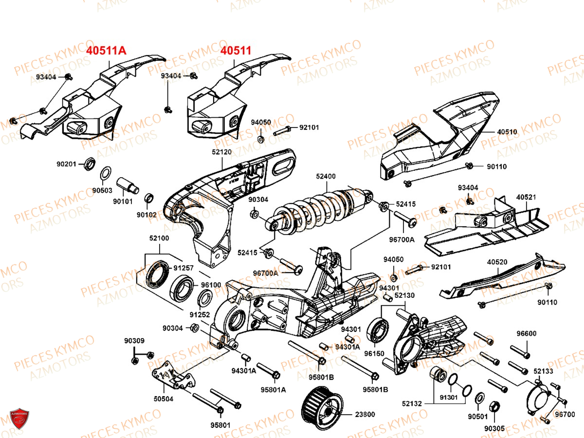 Bras Oscillant KYMCO AK 550 4T EURO 4 (SAA1AA)