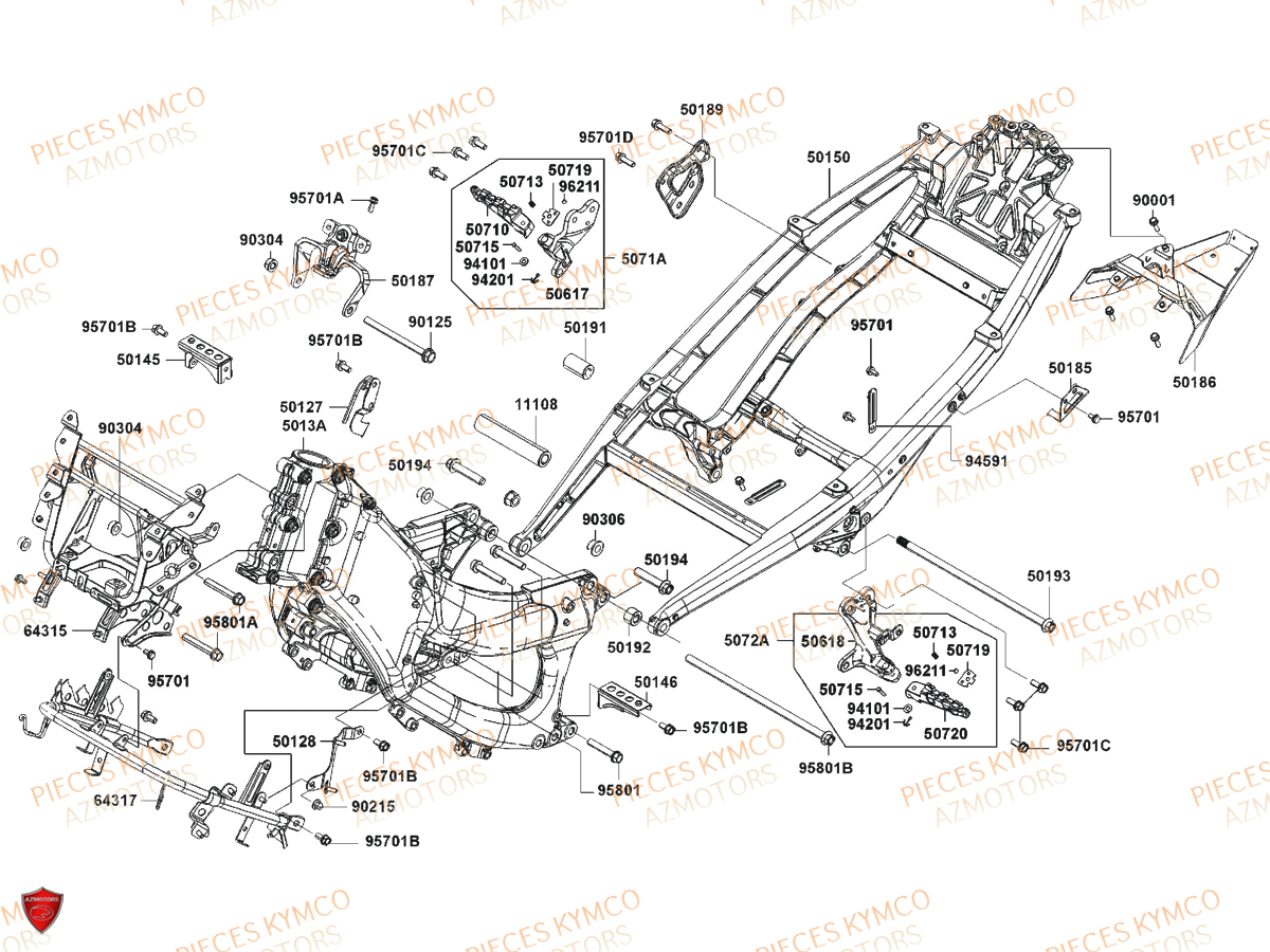 Chassis KYMCO AK 550 4T EURO 4 (SAA1AA)