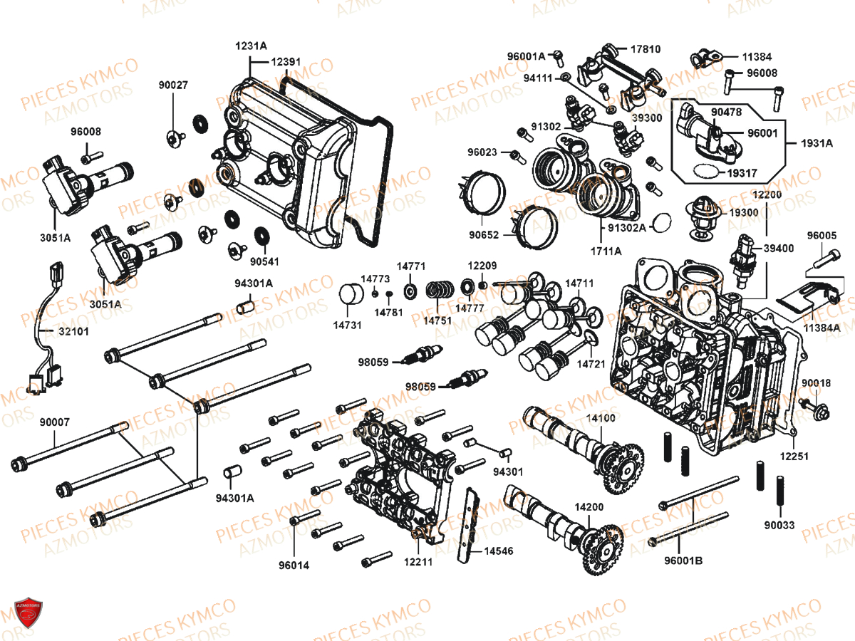 CULASSE KYMCO Pieces AK 550 4T EURO 4