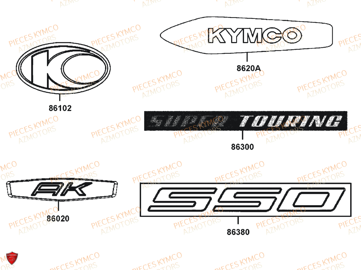 Decors KYMCO AK 550 4T EURO 4 (SAA1AA)