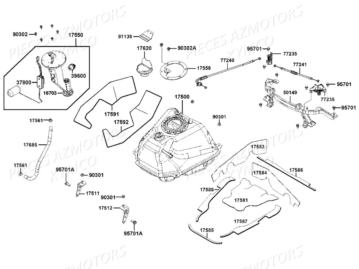 RESERVOIR A CARBURANT AZMOTORS AK 550
