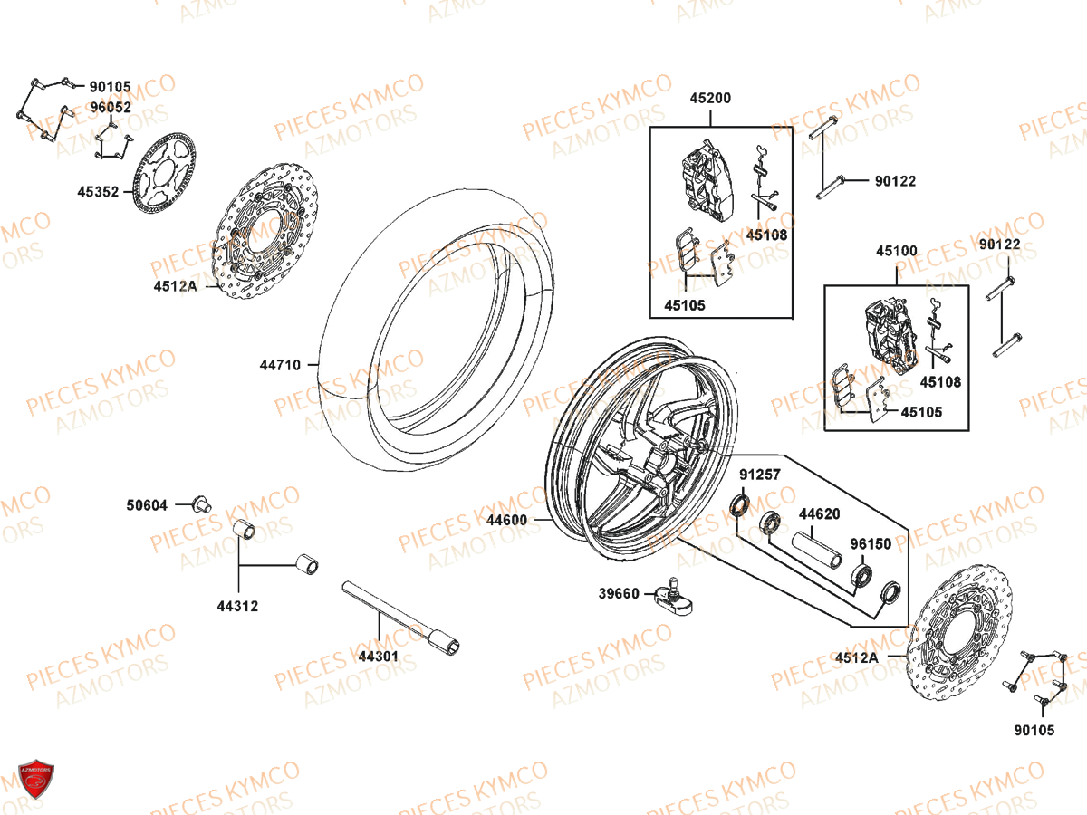 ROUE AVANT pour AK 550