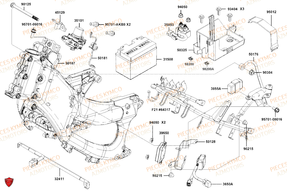 Batterie KYMCO AK 550 4T PREMIUM EURO5 (SBA1BA)
