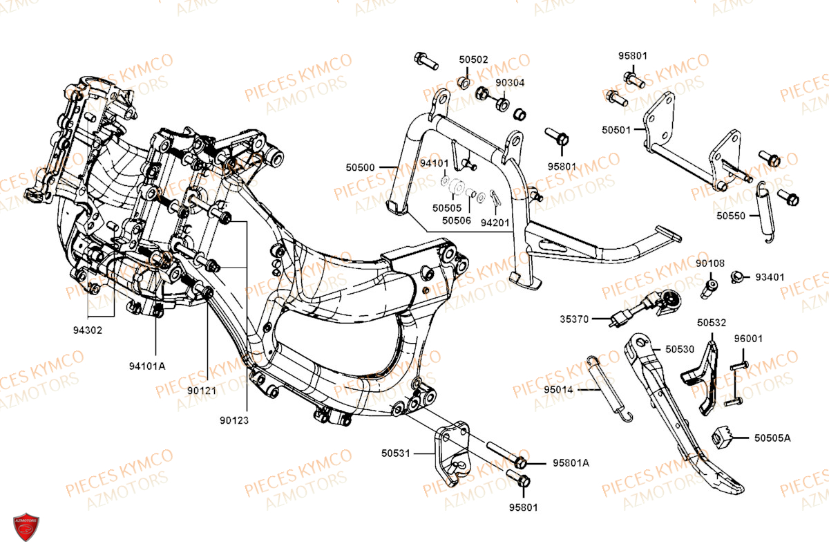 Bequille KYMCO AK 550 4T PREMIUM EURO5 (SBA1BA)
