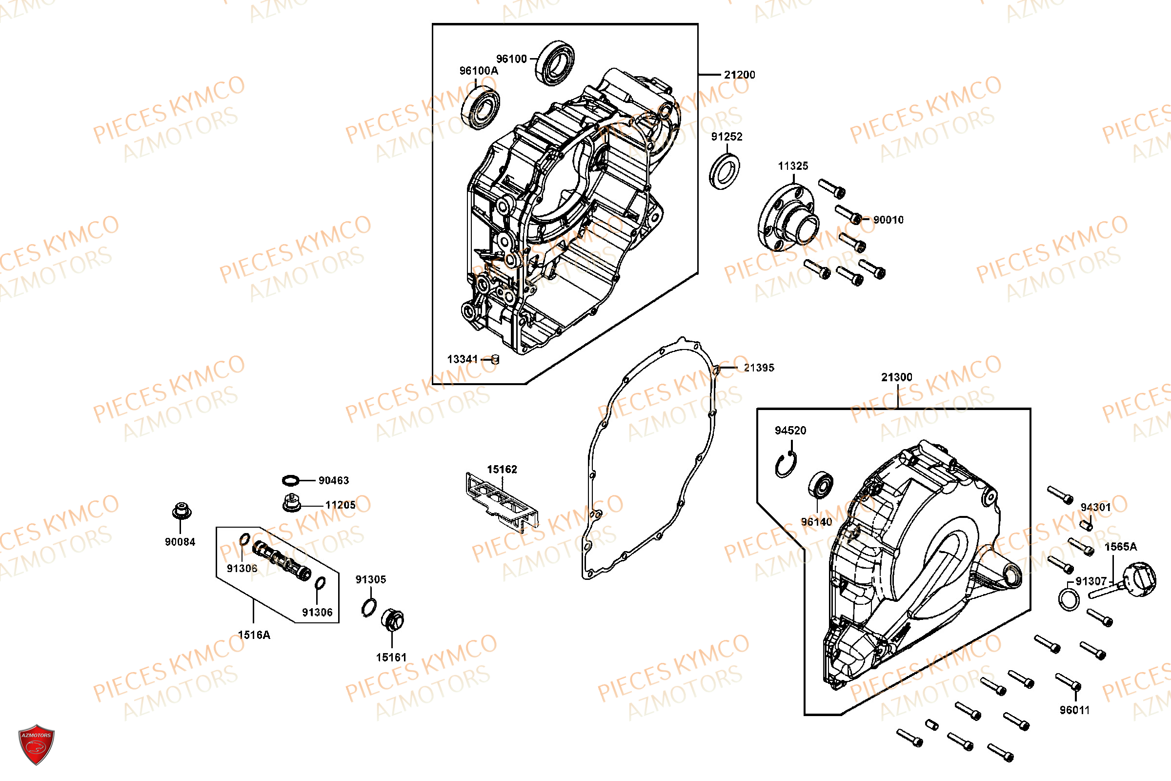 CARTER_DE_TRANSMISSION KYMCO Pièces scooter AK 550 4T PREMIUM EURO5 (SBA1BA)