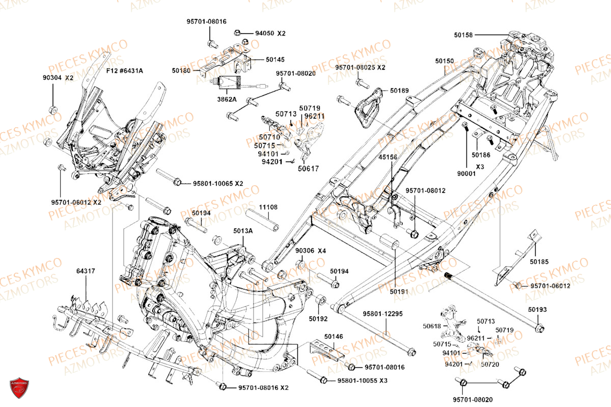 Chassis KYMCO AK 550 4T PREMIUM EURO5 (SBA1BA)