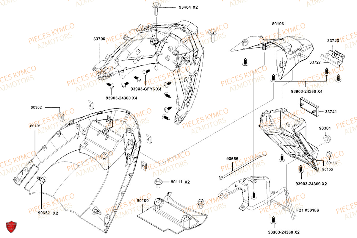 FEU_ARRIERE KYMCO Pièces scooter AK 550 4T PREMIUM EURO5 (SBA1BA)