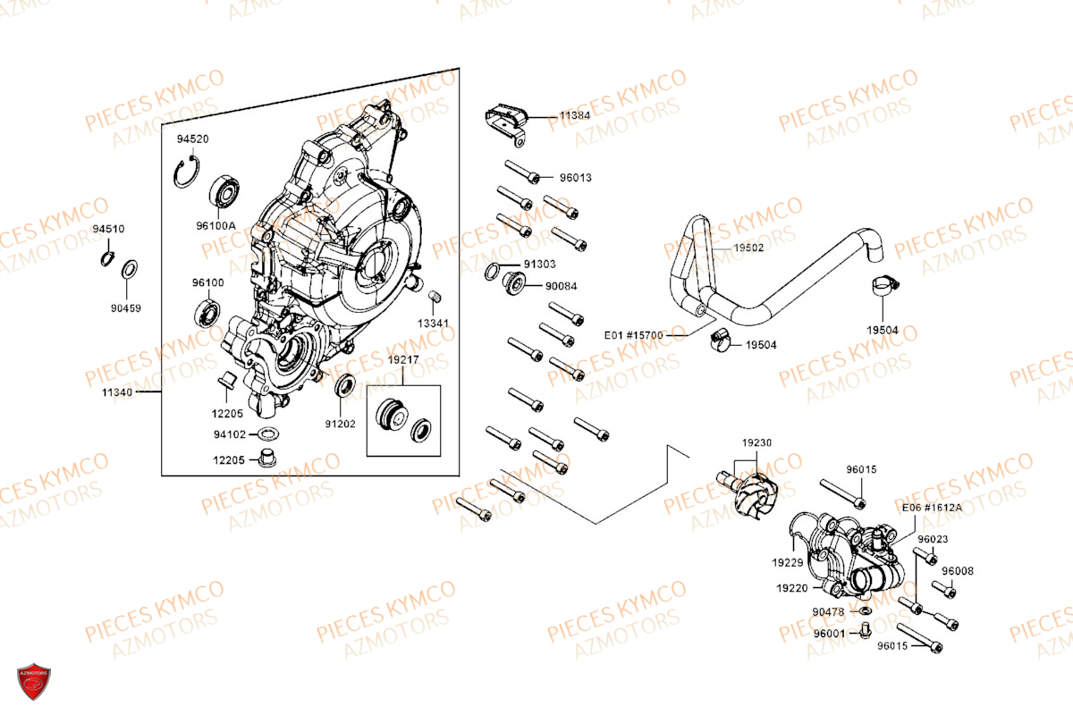 POMPE_A_EAU KYMCO Pièces scooter AK 550 4T PREMIUM EURO5 (SBA1BA)