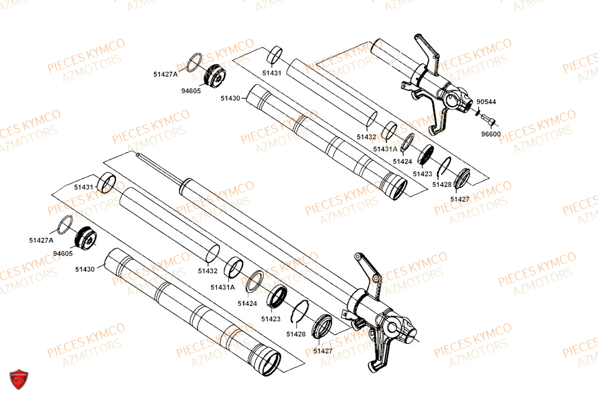 Baton De Fourche KYMCO AK 550 4T EURO_5 (SBA1AA)