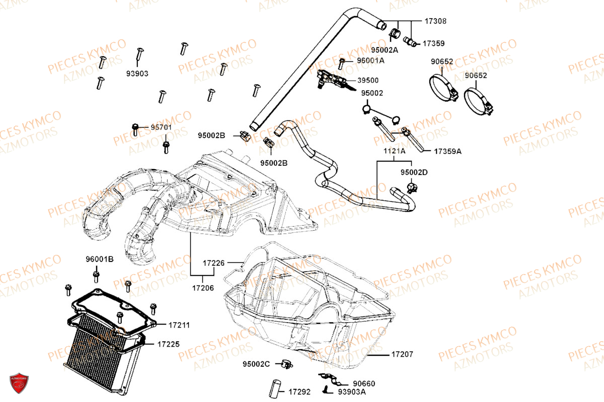 BOITE A AIR KYMCO AK 550 EURO 5