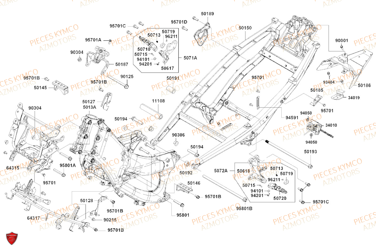 Chassis KYMCO AK 550 4T EURO_5 (SBA1AA)