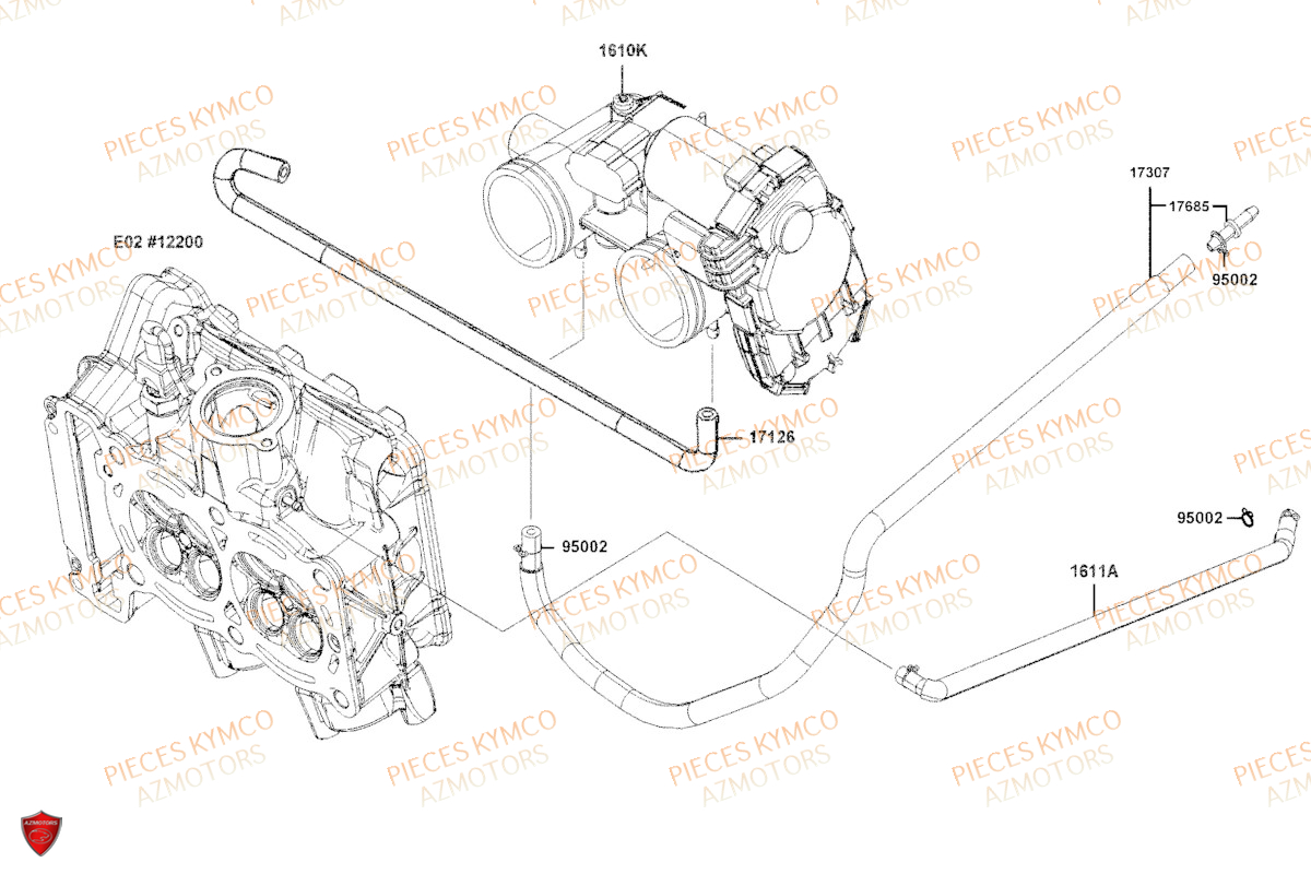 Corps Papillon KYMCO AK 550 4T EURO_5 (SBA1AA)