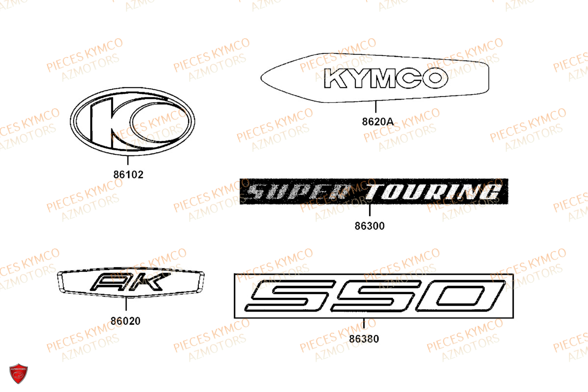 Decors KYMCO AK 550 4T EURO_5 (SBA1AA)