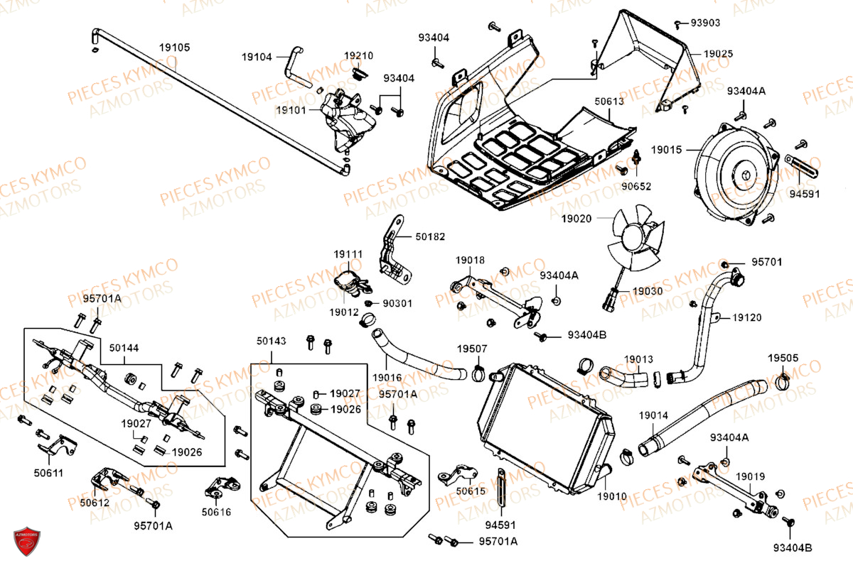 Refroidissement KYMCO AK 550 4T EURO_5 (SBA1AA)