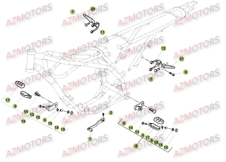 ACCESSOIRES DU CHASSIS BETA ALP 125 14