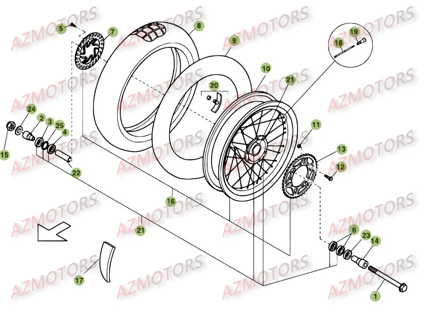 Roue Arriere BETA 