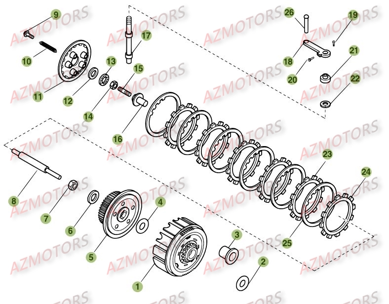 Transmission Principale   Embrayage BETA Pièces ALP 200-[2011]