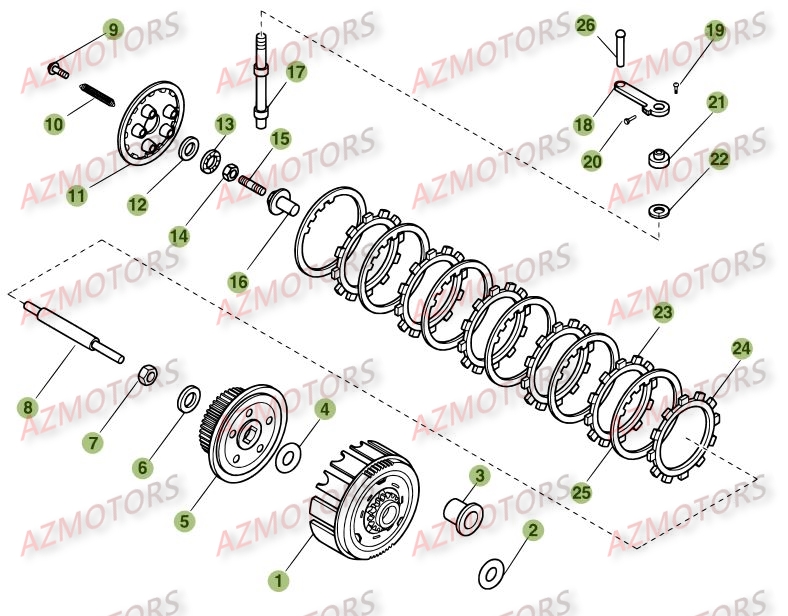 TRANSMISSION PRINCIPALE   EMBRAYAGE BETA ALP 200 11