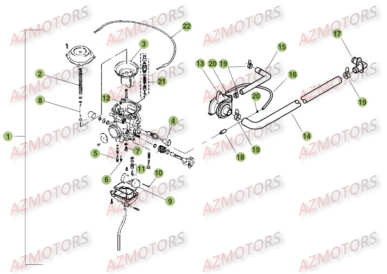 Carburateur BETA Pièces ALP 200-[2014]