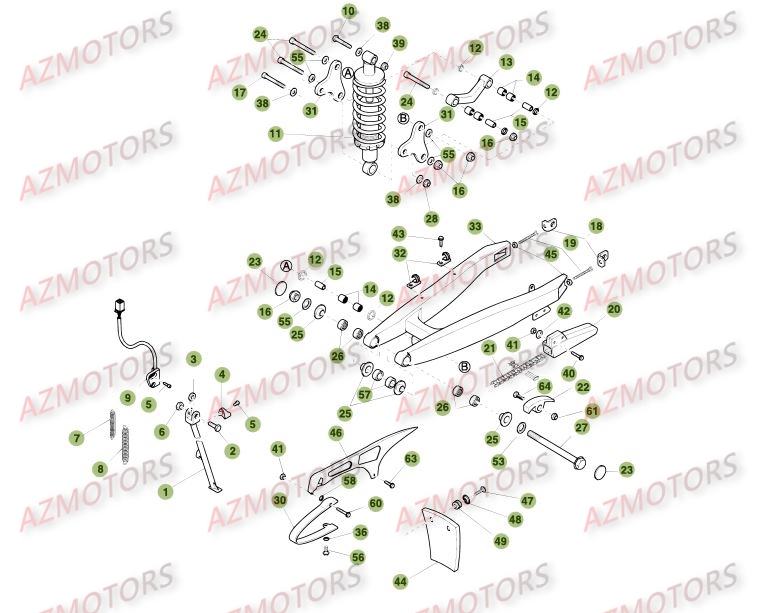 Suspension Arriere BETA Pièces ALP 200-[2014]