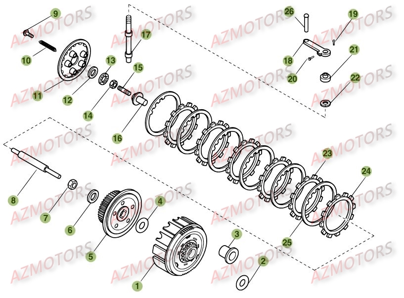 Transmission Principale   Embrayage BETA Pièces ALP 200-[2014]