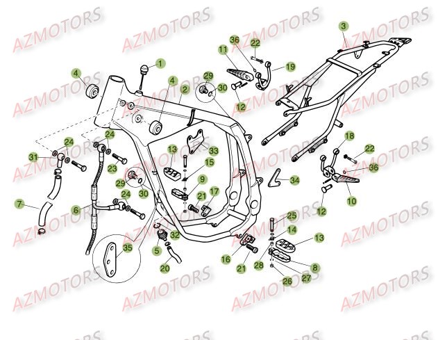 Accessoires Du Chassis BETA Pièces ALP 4.0 350cc - [2011]
