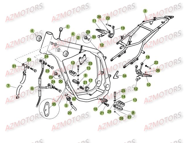 ACCESSOIRES DU CHASSIS BETA ALP 350 11