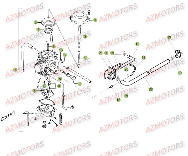 CARBURATEUR BETA ALP 350 11