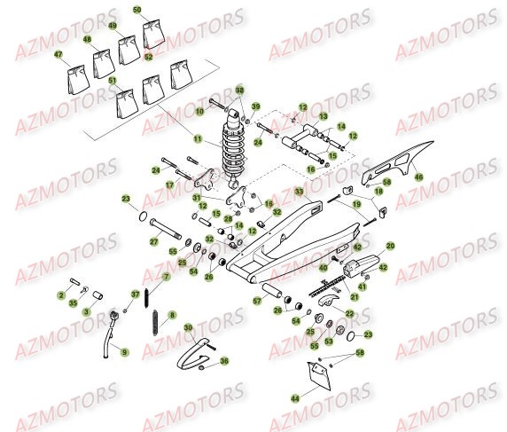 SUSPENSION ARRIERE BETA ALP 350 11