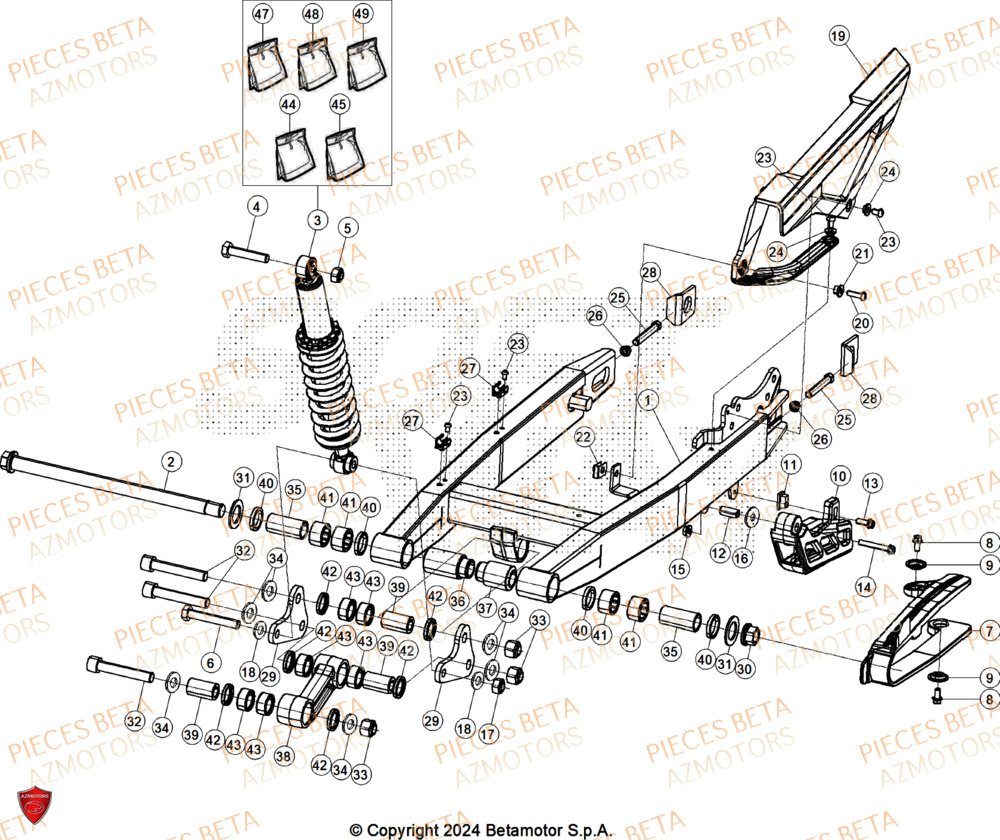 Bras Oscillant BETA Pièces ALP 4.0 350 4T - 2025