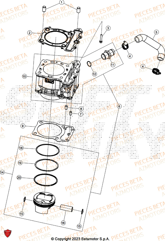 Cylindre BETA Pièces ALP 4.0 350 4T - 2025