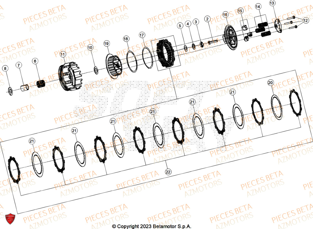 Embrayage BETA Pièces ALP 4.0 350 4T - 2025