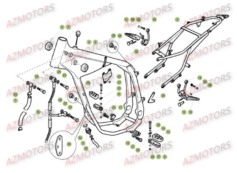 Accessoires Du Chassis BETA Pièces ALP 4.0 350cc [2014]
