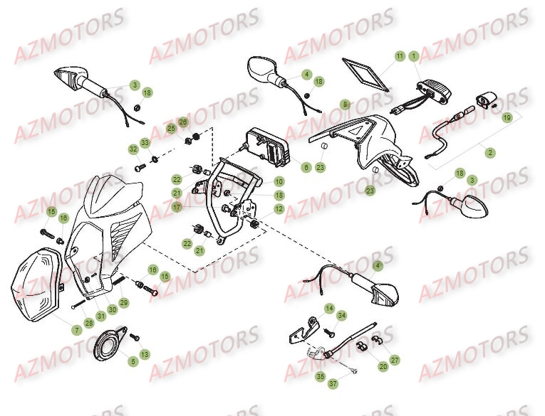 Carenages 1 BETA Pièces ALP 4.0 350cc [2014]