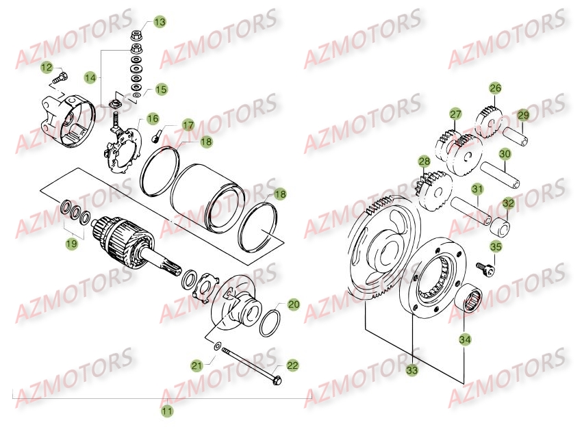 Demarrage Electrique BETA Pièces ALP 4.0 350cc [2014]