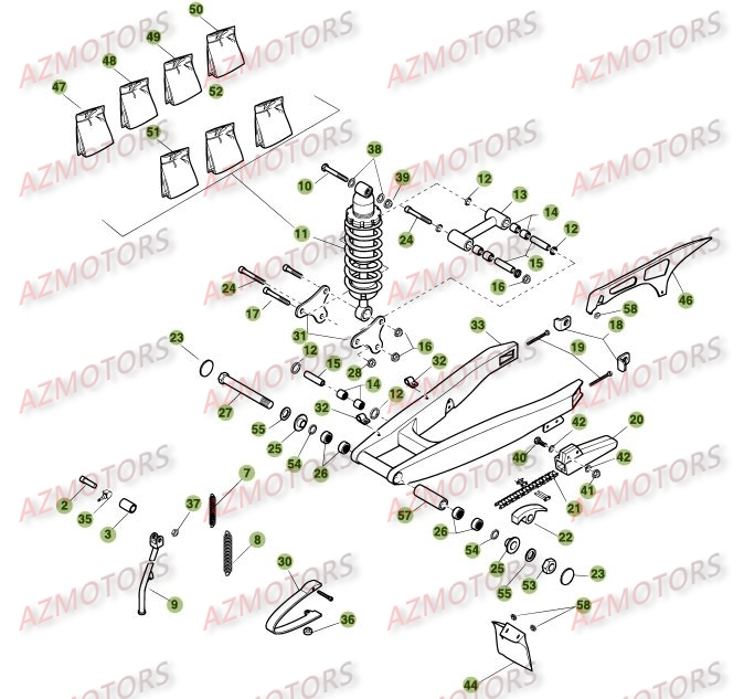 SUSPENSION ARRIERE BETA ALP4 350 14