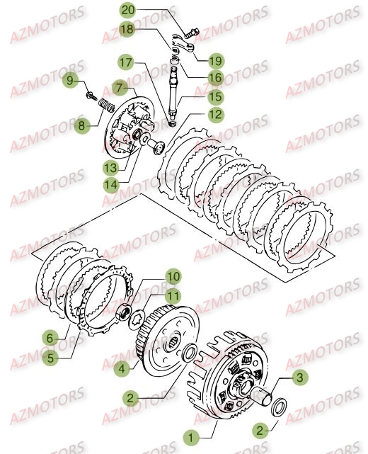 TRANSMISSION   EMBRAYAGE BETA ALP4 350 14