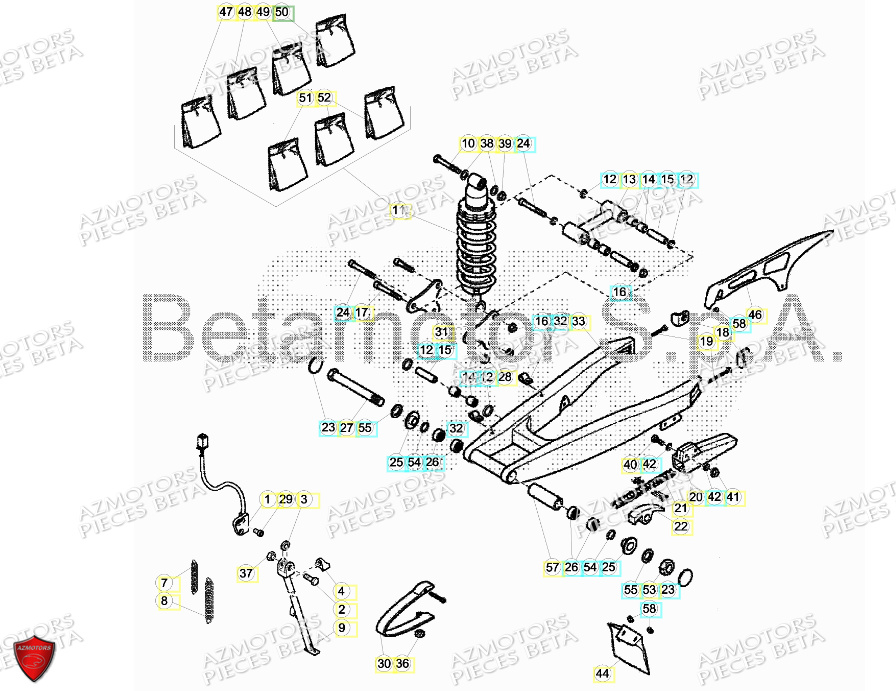 BRAS OSCILLANT pour ALP 4 4T 350 2018