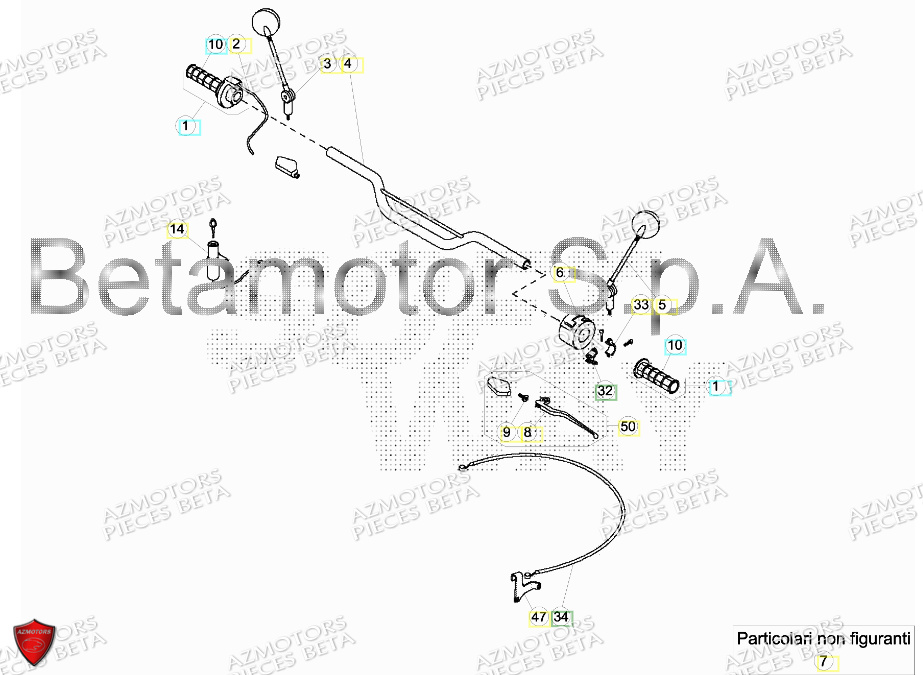 COMMANDES GUIDON pour ALP 4 4T 350 2018