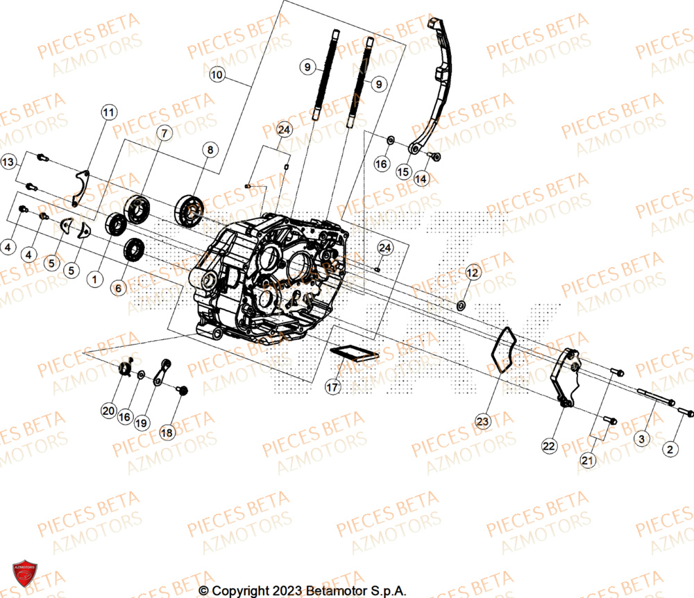 CARTER MOTEUR BETA ALP X 350 4T 2025