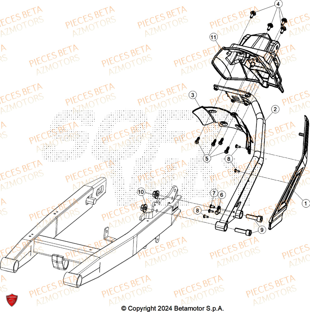 PORTE PLAQUE BETA ALP X 350 4T 2025