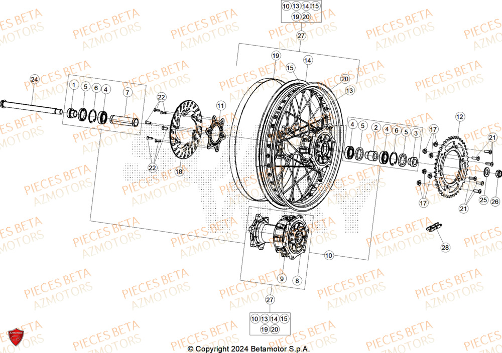 ROUE ARRIERE BETA ALP X 350 4T 2025