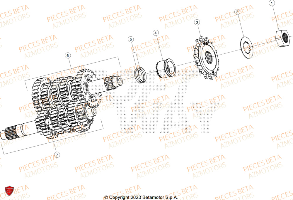 TRANSMISSION BETA ALP X 350 4T 2025