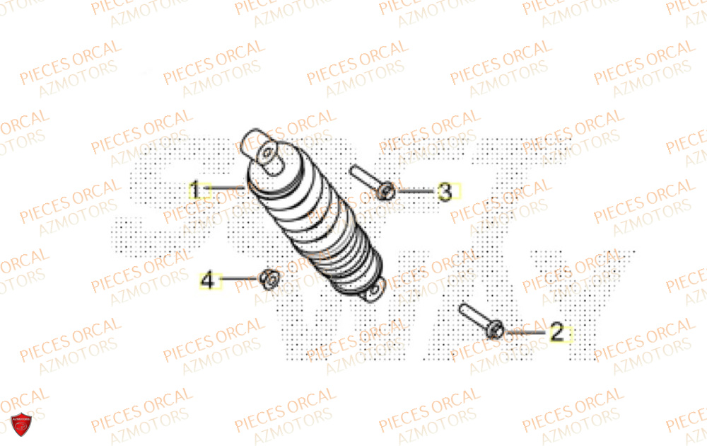 Amortisseur  Pièces Orcal ALTIMO 125cc EURO5+